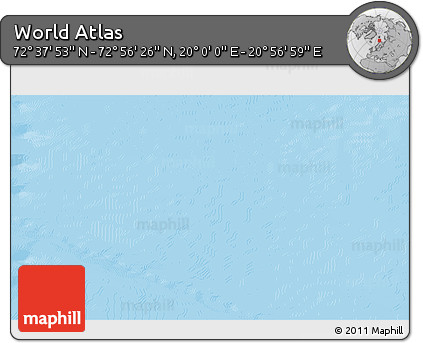 Physical 3D Map of the Area around 72° 47' 9" N, 20° 28' 30" E