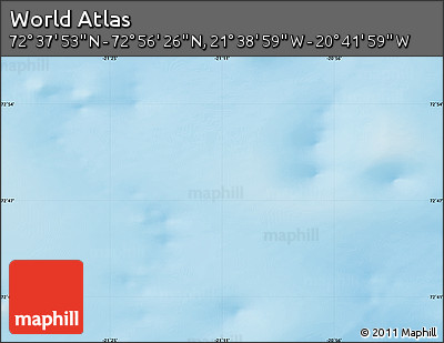 Physical Map of the Area around 72° 47' 9" N, 21° 10' 29" W