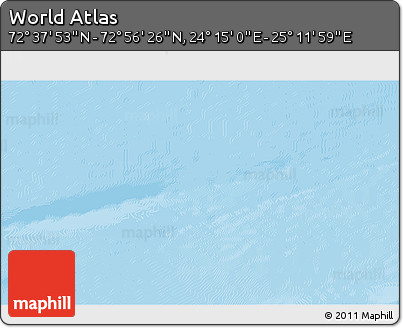 Physical 3D Map of the Area around 72° 47' 9" N, 24° 43' 30" E