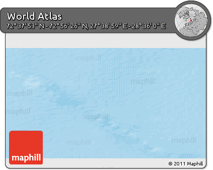 Physical 3D Map of the Area around 72° 47' 9" N, 28° 7' 30" E