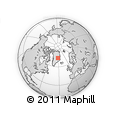 Outline Map of the Area around 72° 47' 9" N, 32° 13' 30" W, rectangular outline