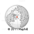 Outline Map of the Area around 72° 47' 9" N, 33° 55' 29" W, rectangular outline