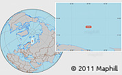 Gray Location Map of the area around 72° 47' 9" N, 39° 10' 29" E