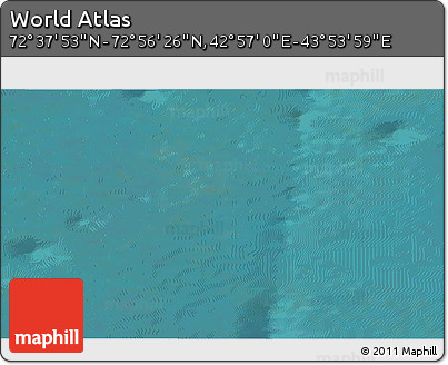 Satellite 3D Map of the Area around 72° 47' 9" N, 43° 25' 29" E