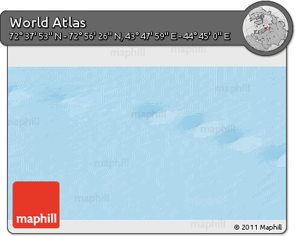 Physical 3D Map of the Area around 72° 47' 9" N, 44° 16' 29" E
