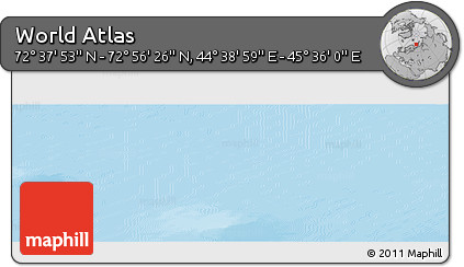 Physical Panoramic Map of the Area around 72° 47' 9" N, 45° 7' 30" E