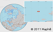 Gray Location Map of the area around 72° 47' 9" N, 46° 49' 30" E