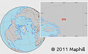 Gray Location Map of the area around 72° 47' 9" N, 49° 13' 30" W