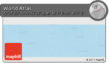 Physical Panoramic Map of the Area around 72° 47' 9" N, 50° 13' 30" E