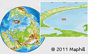 Physical Location Map of the area around 72° 47' 9" N, 61° 16' 29" E