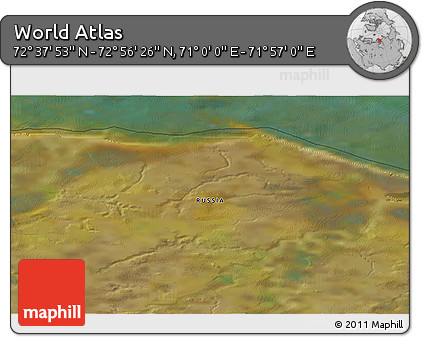 Satellite 3D Map of the Area around 72° 47' 9" N, 71° 28' 29" E