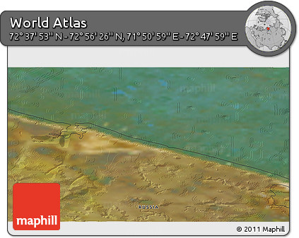 Satellite 3D Map of the Area around 72° 47' 9" N, 72° 19' 29" E