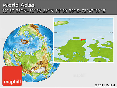 Physical Location Map of the Area around 72° 47' 9" N, 72° 19' 29" E