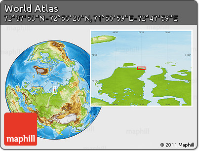 Physical Location Map of the Area around 72° 47' 9" N, 72° 19' 29" E