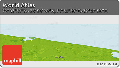 Physical Panoramic Map of the Area around 72° 47' 9" N, 72° 19' 29" E