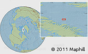 Savanna Style Location Map of the area around 72° 47' 9" N, 72° 10' 30" W, hill shading