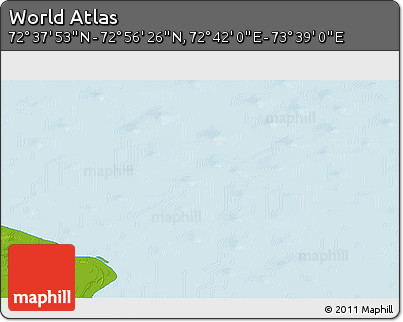Physical 3D Map of the Area around 72° 47' 9" N, 73° 10' 30" E