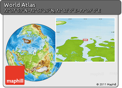 Physical Location Map of the Area around 72° 47' 9" N, 73° 10' 30" E
