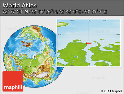 Physical Location Map of the Area around 72° 47' 9" N, 73° 10' 30" E