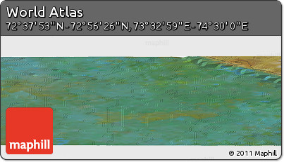Satellite Panoramic Map of the Area around 72° 47' 9" N, 74° 1' 30" E