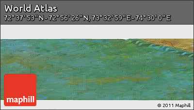 Satellite Panoramic Map of the Area around 72° 47' 9" N, 74° 1' 30" E