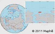 Gray Location Map of the area around 72° 47' 9" N, 75° 43' 29" E