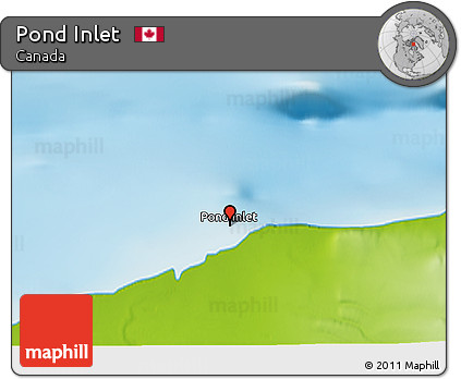 Physical 3D Map of Pond Inlet