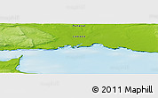 Physical Panoramic Map of the area around 72° 47' 9" N, 93° 25' 30" W