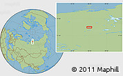 Savanna Style Location Map of the area around 72° 47' 9" N, 96° 7' 30" E
