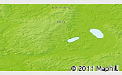 Physical 3D Map of the area around 72° 47' 9" N, 97° 49' 29" E