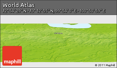 Physical Panoramic Map of the Area around 73° 3' 42" N, 100° 22' 30" E