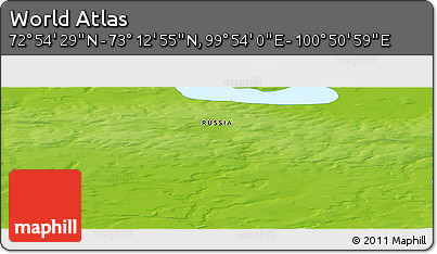 Physical Panoramic Map of the Area around 73° 3' 42" N, 100° 22' 30" E