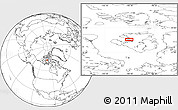 Blank Location Map of the area around 73° 3' 42" N, 100° 13' 29" W