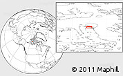 Blank Location Map of the area around 73° 3' 42" N, 106° 10' 30" W