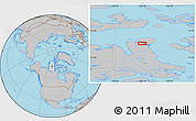 Gray Location Map of the area around 73° 3' 42" N, 106° 10' 30" W