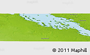 Physical Panoramic Map of the area around 73° 3' 42" N, 106° 10' 30" W