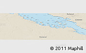 Shaded Relief Panoramic Map of the area around 73° 3' 42" N, 106° 10' 30" W
