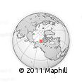 Outline Map of the Area around 73° 3' 42" N, 135° 4' 29" W, rectangular outline