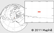 Blank Location Map of the area around 73° 3' 42" N, 151° 13' 29" W