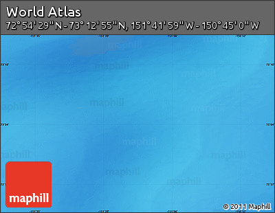 Physical Map of the Area around 73° 3' 42" N, 151° 13' 29" W