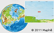 Physical Location Map of the area around 73° 3' 42" N, 161° 34' 29" E