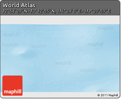 Physical 3D Map of the Area around 73° 3' 42" N, 176° 52' 30" E