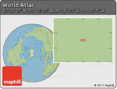 Savanna Style Location Map of the Area around 73° 3' 42" N, 38° 10' 29" W