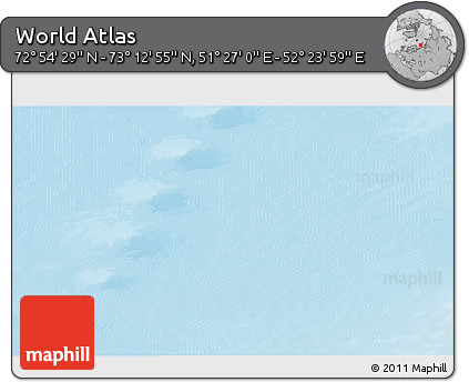 Physical 3D Map of the Area around 73° 3' 42" N, 51° 55' 29" E