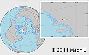 Gray Location Map of the area around 73° 3' 42" N, 52° 37' 30" W
