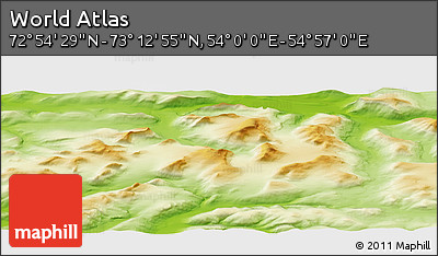 Physical Panoramic Map of the Area around 73° 3' 42" N, 54° 28' 30" E