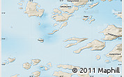 Shaded Relief Map of the area around 73° 3' 42" N, 56° 1' 29" W