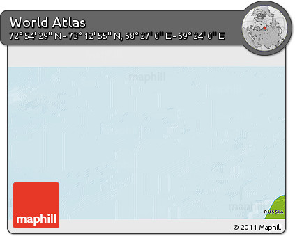 Physical 3D Map of the Area around 73° 3' 42" N, 68° 55' 30" E