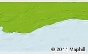 Physical 3D Map of the area around 73° 3' 42" N, 70° 37' 30" E