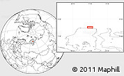 Blank Location Map of the area around 73° 3' 42" N, 71° 28' 29" E